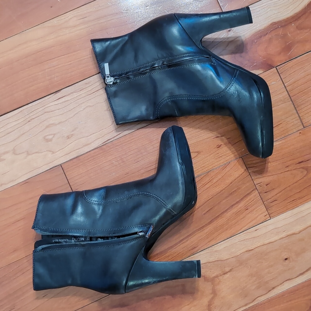 Ladies Geox Gray Leather Boots Size 38 - Picture 3 of 16